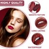 CAHIUYOA 3 Colors All in One Matte Nude Lipstick Lip Stain,Velvet Smooth Lip Stick Gloss Highly Pigmented Lip Color Lip Makeup,Waterproof Long Lasting Lipstick for Women Girls - 04