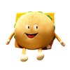XIYUAN 12” Hamburger Plush Toy - Funny Hamburger Stuffed Toy - Cute Food Plush Pillow - Room Decoration Cushion for Children Boy and Girl for Holiday Birthday (Hamburg)