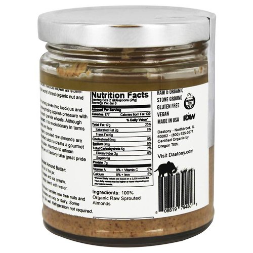 DASTONY Organic Sprouted Almond Butter, 8 OZ