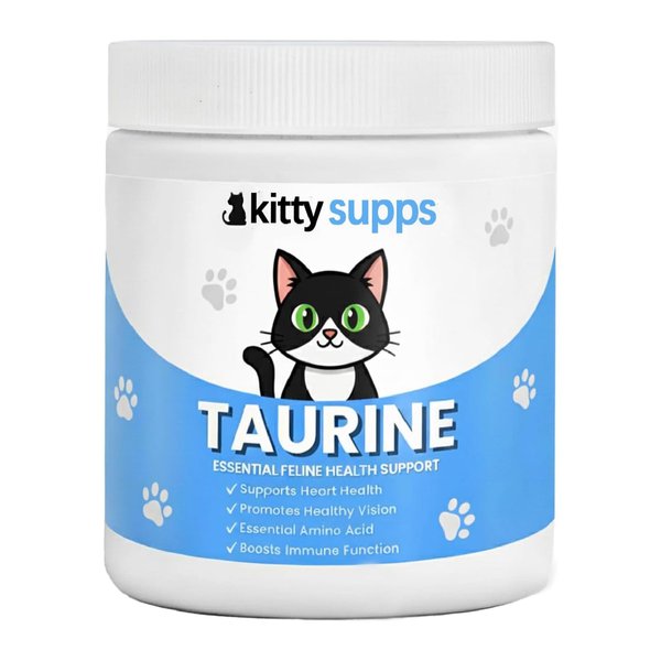 KittySupps Taurine Supplement for Cats,KittySupps Taurine for Cats - Supports Heart, Eyes & Immunity, Promotes Energy & Healthy Coat, 200 Gram Powder Supplement.