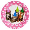 Juvale 144-Piece Kitten Party Supplies Set with Cat Birthday Paper Plates, 6.5-Inch Napkins, 9oz Cups, and Plastic Cutlery, Knives, Spoons, and Forks (Serves 24 Guests)