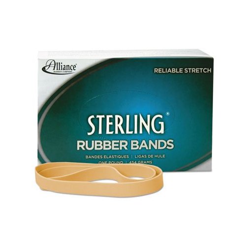 Allianceamp;reg; - Sterling Ergonomically Correct Rubber Bands, #105, 5 x 5/8, 70 Bands/1lb Box - Sold As 1 Box - Excellent, easy stretch to help avoid Carpal Tunnel Syndrome.