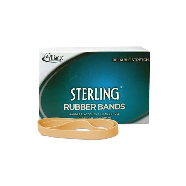 Allianceamp;reg; - Sterling Ergonomically Correct Rubber Bands, #105, 5 x 5/8, 70 Bands/1lb Box - Sold As 1 Box - Excellent, easy stretch to help avoid Carpal Tunnel Syndrome.