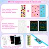 12 Inch LCD Writing Tablet for Kids, 2 PCS Reusable Toddler Drawing Board Colorful Screen Erasable Doodle Pad with Stylus Stencil, Educational Learning Toys Gifts for Girls Boys Age 3 4 5 6 7 8