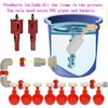 Complete Set Pipeline Automatic Chicken Nipple Waterer Cups and 1/2" PVC Tee Fittings Pipe Feeder Poultry Waterer Chicken Waterer Chicken Water Cup Chicken Waters Chicken Watering System