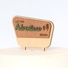 ZAIBIANHAO Let the Adventure Begin Wooden Cake Topper,Natural Adventure Themed Camping Decorations for Baby Shower,Happy Camper Decor,Camping Birthday Party Supplies (camper cake topper)