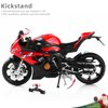 Risopen 1/12 S1000RR Motorcycle Model Toy Mini Alloy Metal Diecast Motorcycle Model White Motorcycle Model Toy Sport Motorcycle Racing Model Collection Gift for Men Kid Boy