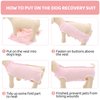 SAWMONG Dog Recovery Suit, Recovery Suit for Dogs After Surgery, Dog Spay Surgical Suit for Female Dogs, Dog Onesie Body Suit for Surgery Male Substitute Dog E-Collar Cone, Pink, Medium