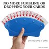 LotFancy Card Holders for Playing Cards, 4-Pack Playing Card Holder for Adults, Kids, Seniors, Plastic, Hands Free, for Family Card Game Nights, Canasta, Poker Parties