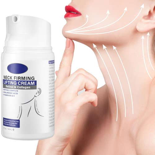 Go Ho Anti Wrinkle Neck and Chest Cream,Neck Firming Cream with Vit B5&Vit E,Face Lifting Cream,Used For Sagging Skin,Reducing Fine Lines,Neck&Face Moisturizer,1.7oz