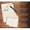 Better Office Products Vintage Airmail Mini Stationery Set, 100 Piece Set (50 Lined Sheets + 50 Matching Envelopes), 5.5 x 8.25 inch, Design, Double Sided Printing, Double Side Lined Paper,