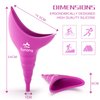 Female Urination Device, Female Urinal Silicone Funnel Urine Cups Portable Urinal for Women Standing Up to Pee Funnel Reusable Women Pee Funnel, Outdoor, Activities, Camping (Fuchsia)