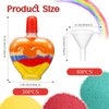 Yinkin Heart Sand Art Bottle Necklaces for Valentine Sand Art Set for Kids Valentine Party Favors DIY Art Activity Group Included 10 Pcs Mini Clear Plastic Funnels, Sand Not Included (50 Sets)