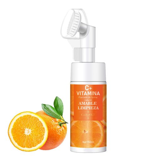 Foaming Face Wash with Vitamin C, Deep Clean and Refresh for Radiant, Healthy, Looking Skin, Daily Face Wash, Soft Brush Head, 5.1 fl oz