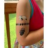 Bear and Wolves Temporary Tattoos for Kids | 32 Tattoos on 2 Sheets | Fake Tattoos for Boys and Girls | Fun Metallic Shiny Animal Tattoos for Kids | By Twink Designs