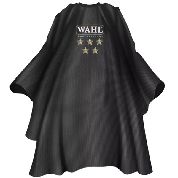Wahl Professional 5 Star Barber Cape, Water Resistant, Bleach Proof, Color Cream Resistant, Static-Free, 100% Polyester, 54"x63"
