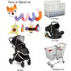 ORZIZRO Car Seat Toys, Baby Plush Spiral Hanging Toys for Stroller Crib Bar Bassinet Car Seat Mobile with Music Box BB Squeaker Rattles- Orange Fox