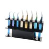 Mekupeu 8 Holes Tweezers Shelf Holder Eyelash Extension Supplies Display Stand, Black, 1 Pc
