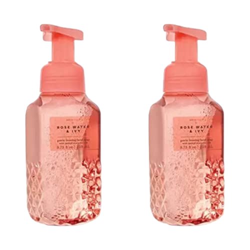 Bath and Body Works Rose Water & Ivy) Gentle Foaming Hand Soap 8.75 Ounce 2-Pack (Rose Water & Ivy)