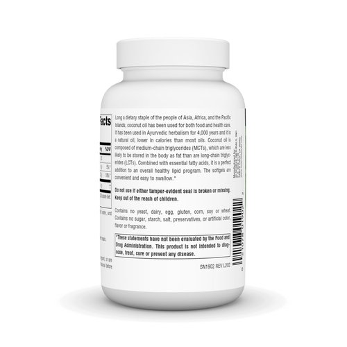 Source Naturals Extra Virgin Coconut Oil Medium-Chain Fatty Acids 100 mg - 60 Softgels