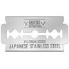 50 Count Double Edge Razor Blades - Men's Safety for Shaving Platinum Japanese Stainless Steel a Smooth, Precise and Clean Shave