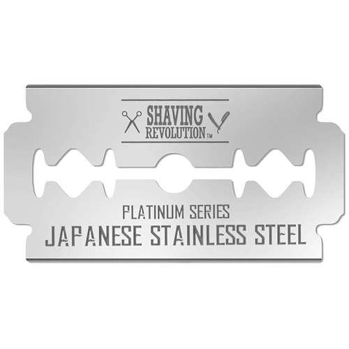 50 Count Double Edge Razor Blades - Men's Safety for Shaving Platinum Japanese Stainless Steel a Smooth, Precise and Clean Shave