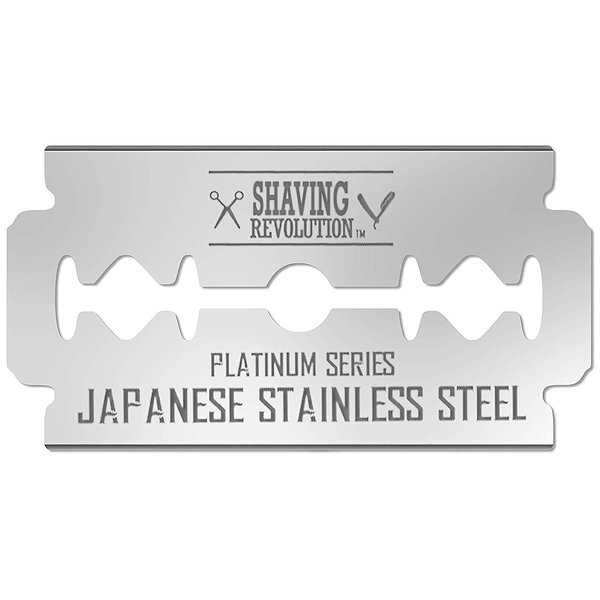 50 Count Double Edge Razor Blades - Men's Safety for Shaving Platinum Japanese Stainless Steel a Smooth, Precise and Clean Shave