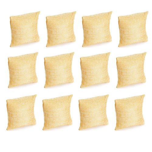 Coward 12 Pcs Linen Jewelry Pillow, Bracelet Bangle Watch Pillow Holder, Bracelet Bangle Jewelry Display Cushions Accessories for Home Use Store Selling Trade Shows