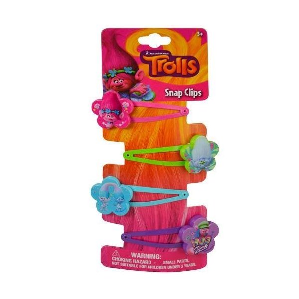 Trolls Snap Clips Barrets With Motif