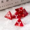 Yiotfandoll 5PCS Polyhedral Dice 20mm D4 for Dungeons and Dragons DND RPG MTG Dice Table Games Red with Black Bag