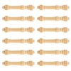 COHEALI 36 pcs Wooden Art Craft Decor Accessory DIY Spindles Unfinished Dollhouse Wood Handrails Layout Models Miniature Furniture for Mini Railing Adornment House Decors Furnitures