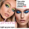 FeiCuiYun Double color eye shadow, Eyeshadows Creamy, high pigment eye makeup palette, matte shimmer metal eye shadow powder, Blendable, Ultra-Pigmented, Easy to Apply, Matte & Shimmer, (04)
