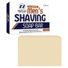 Men's All Natural Shaving Soap Bar - Moisturizing Rich Lather Handmade Barber Soap with Detoxifying Bentonite Clay, Soothing Shea Butter, Exfoliating Colloidal Oats - For Clean Shave, Reduces Redness