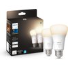 Philips Hue Smart 60W A19 LED Bulb - Soft Warm White Light - 2 Pack - 800LM - E26 - Indoor - Control with Hue App - Works with Alexa, Google Assistant and Apple Homekit