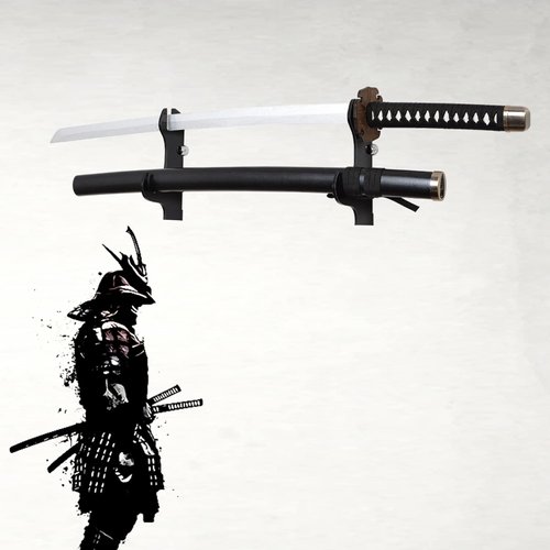 BYTOTU Katana Wall Holder-Katana Sword Wall Mount display-Sword display wall mount- Black Plexiglass - Katana holder wall mount-Sword display case-(Swords Not Included)