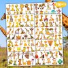 116 PCS Christmas Giraffe Face Temporary Tattoos Sticker Wild Jungle Animal Giraffe Birthday Party Decorations Supplies Favors Gifts Baby Shower Boys Girls Zoo Cute Fake Tattoo School Reward Themed