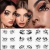 10 Sheets Halloween Eye Shadow Temporary Tattoos Eyeliner Tattoo Stickers Spider Web Bat Pattern Eyeliner Fake Tattoos for Women Men Face Eye Makeup Halloween Decals Party Supplies