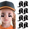 16-Pack Temporary Tattoo Stickers - 2.3 x 3.9 Inch Black Eye Shadow Designs - Ideal for Sports Events, Cosplay, Halloween, and All Ages