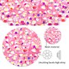 1440 Pcs SS20 5mm Flatback Rhinestones for Nails Art Crafts Glitter Round Shine Gems AB Crystals DIY Clothes Shoes （Black-Bottom Ink-Blue AB）