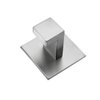 Flybath Coat Hook SUS 304 Stainless Steel Square Towel Robe Hooks Wall Mounted Self Adhesive (No Drilling), Brushed Finish - 2 Pack