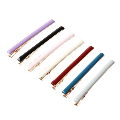 HLLMX 7 PCS Alligator Hair Clips - Duckbill Hair Pins, Duck Teeth Hair Barrettes, Alloy Bobby Pins in Solid Colors for Women and Girls