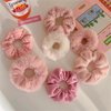 7 Pcs Hair Scrunchies Rabbit Furry Hair Ties Pom Elastic Hair Bobbles Rope Fluffy Ponytail Holder Ball Hair Band for Women Girls Hair Accessories-076-Pink