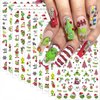 10 Sheets Christmas Cute Nail Stickers for Nail Art, Xmas Tree Snowflake Cute Cartoon Nail Decals Design Decoration 3D Self-Adhesive Christmas Nail Art Stickers for Women Winter Nail DIY Supplies