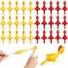 Sumind 30 Pcs Flying Chicken Slingshot, Rubber Chicken Finger Slingshot Stretchy Chicken Shooter Slingshot Turkey Chicken Gun for Christmas Party Favors Gift Goodie Bag Stuffers(Turkey,Yellow, Red)