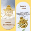 Baby High Chair Suction Toys Teething Chew - Baby Table Toys, Baby Teething Toys Silicone Teethers, Food Grade Silicon for 6 12 18 Months (Yellow)