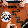 Offelec Wooden 28 Tiles Games Double 6 Dominoes Set Double Six Dominos for Kids Adults and Family Games Night Classic Black Domino Set Board Game for Classroom Party Travel Gift Ideal for 2-4 Players