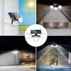 Hotomely Solar Motion Sensor Lights, Solar Lights Outdoor with 309 LED IP65 Waterproof Wall Lights with 3 Heads Wide Angle Flood Security Light for Garage Yard Patio-1 Pack