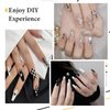 Nail Art Polish Set Gel Liner Nail Art Kit For Nail Design Polish Gel Art Paint For Nail 4 Colors Black White Gel Nail Polish Soak off Curing Requires 8ml with Thin Nail Art Brush (B4)