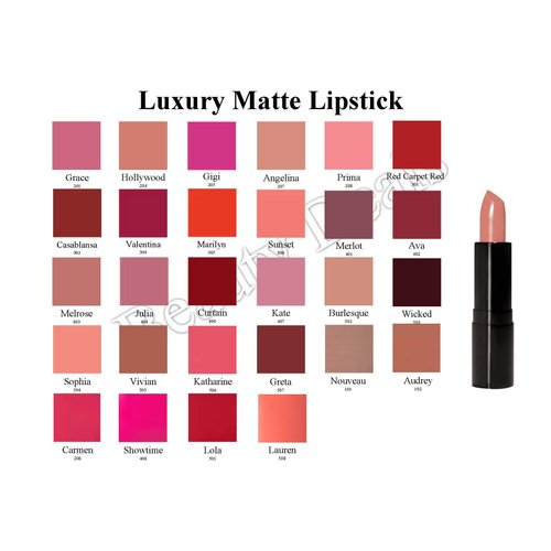 Beauty Deals Luxury Matte Lipstick Luxurious Hydrated Creamy Lipstick (Angelina)