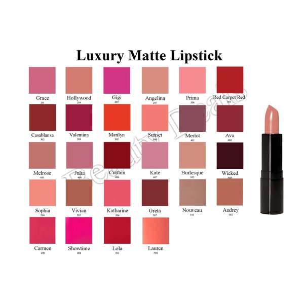 Beauty Deals Luxury Matte Lipstick Luxurious Hydrated Creamy Lipstick (Angelina)